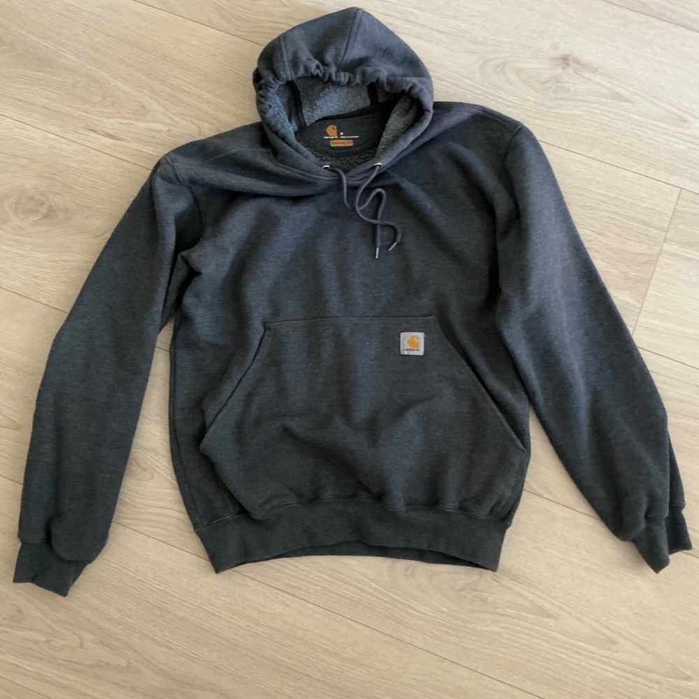 Carhartt Mens K121 CHH Midweight Hooded Sweatshirt Carbon Heather Original Fit S